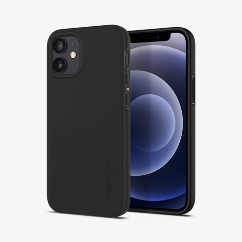 ACS01612 - iPhone 12 Pro Max Case Thin Fit in black showing the back